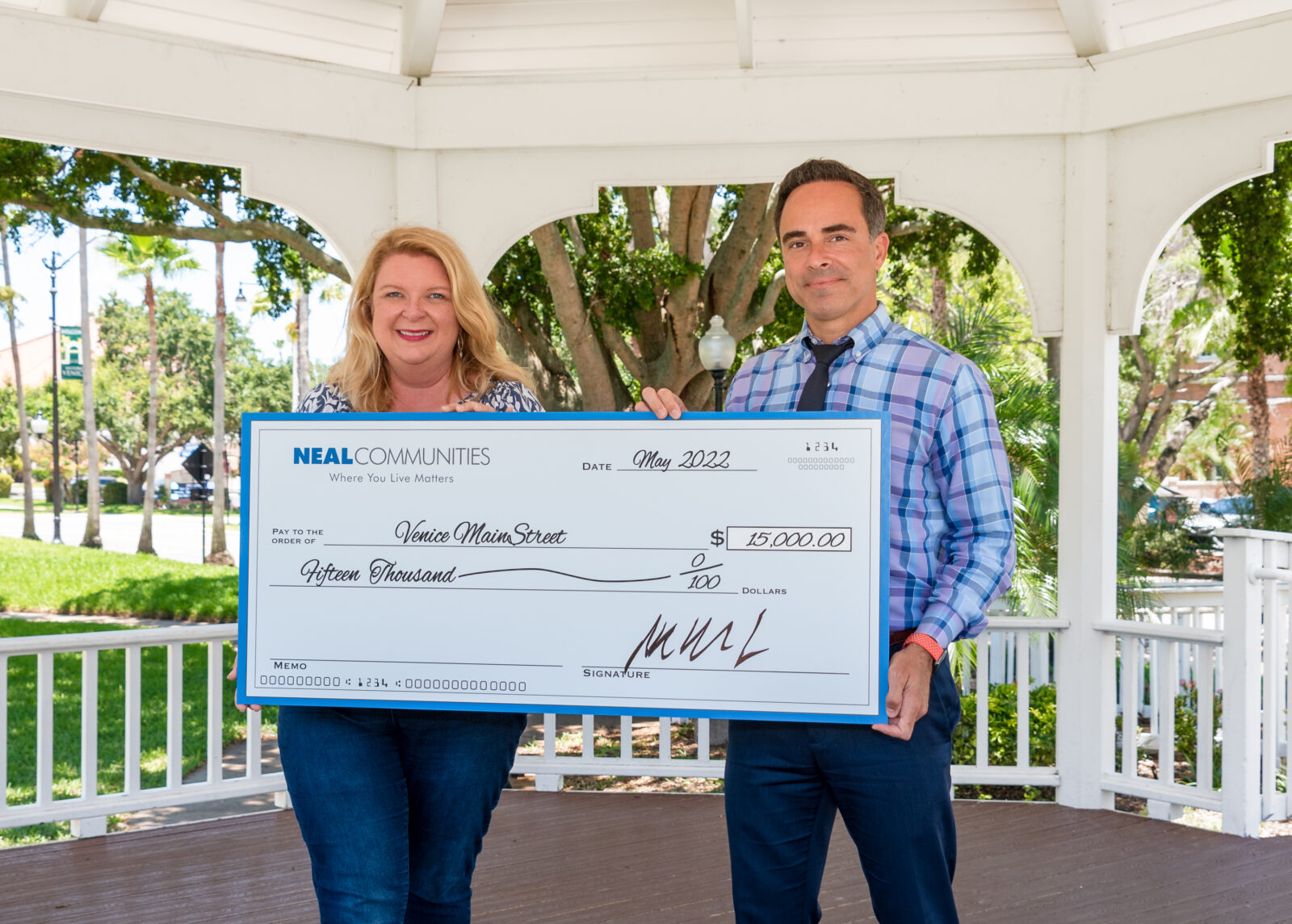 Neal Communities Donates $15,000 to Venice MainStreet