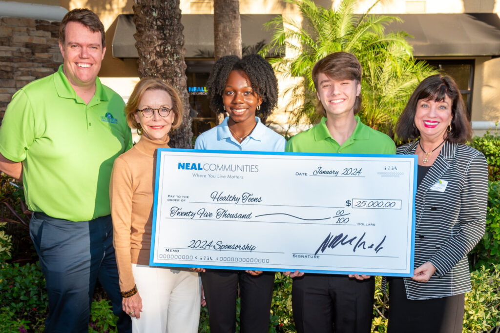 Neal Communities Donates $25,000 to Healthy Teens to Create Scholarship Program