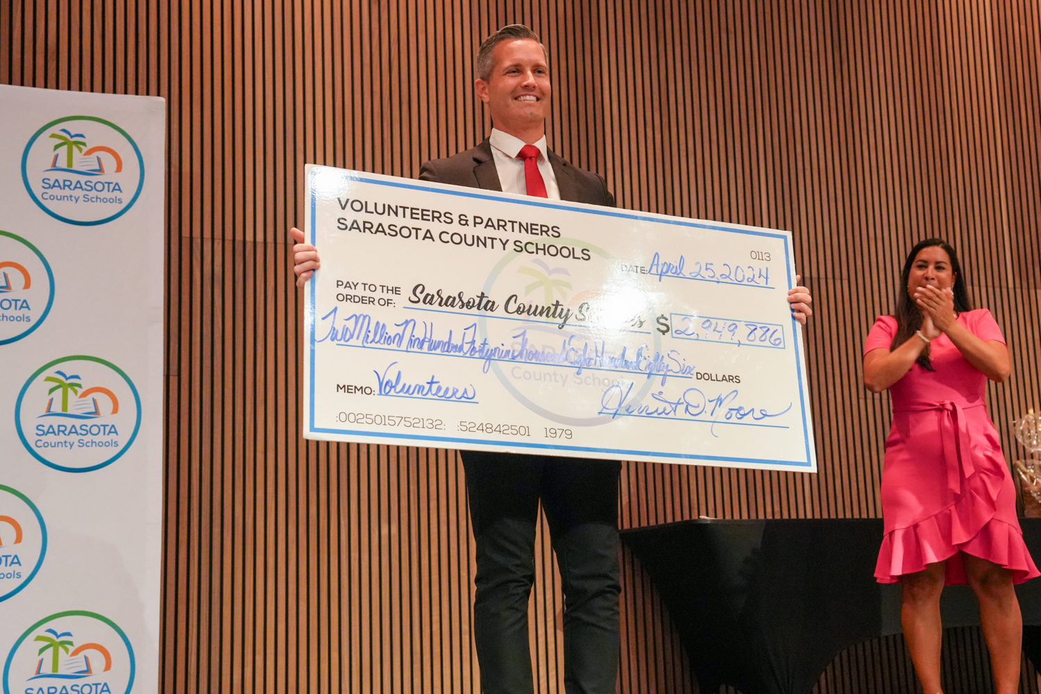 Neal Communities Donates $5,000 to Sponsor the Sarasota County Schools Outstanding Volunteer Awards Event