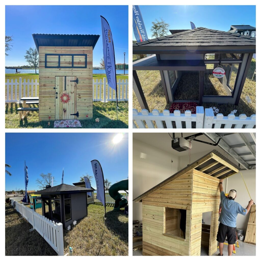 Neal Communities and Neal Signature Homes Employees Build and Decorate Playhouses for Cottages for Kids Program